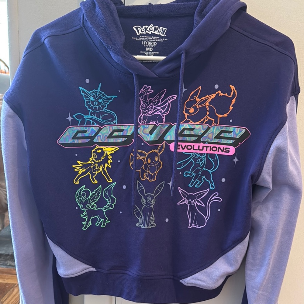 Pokemon Eevee Crop Top Sweatshirt